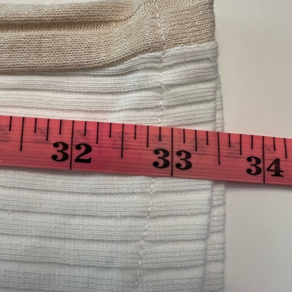 Zara ribbed pants leggings NWT cream w/ beige stripe down outseams 13/14 junior - Picture 10 of 12